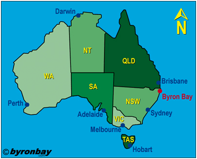 Byron Bay Schoolies map
